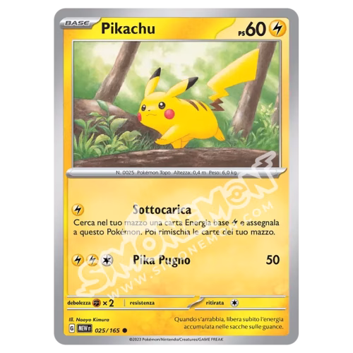 Pikachu 025/165 151 (IT)