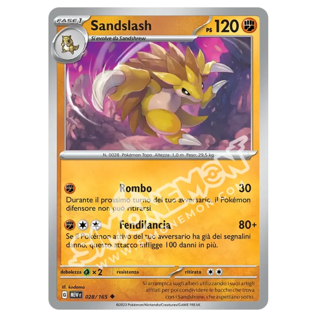Sandslash 028/165 151  (IT)
