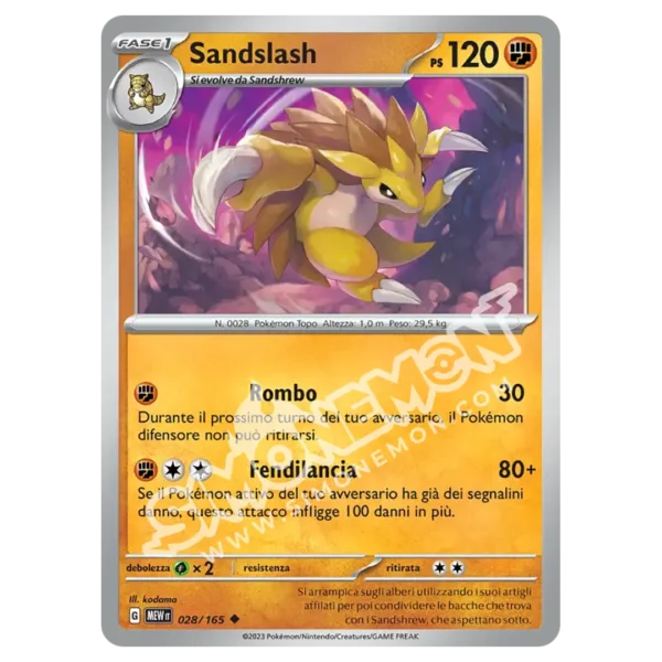 Sandslash 028/165 151  (IT)