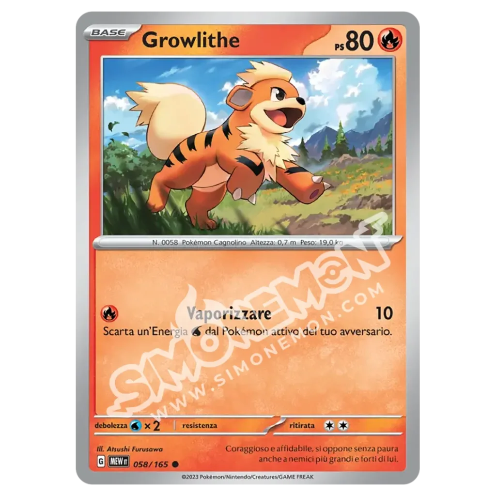 Growlithe 058/165 151 (IT)