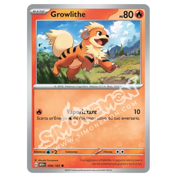 Growlithe 058/165 151  (IT)