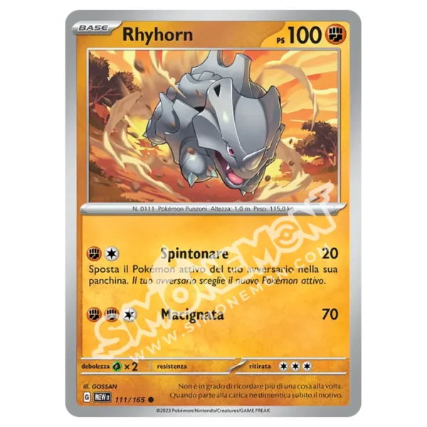 Rhyhorn 111/165 151  (IT)
