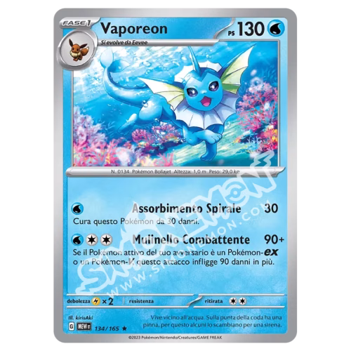 Vaporeon 134/165 151 Foil (IT)