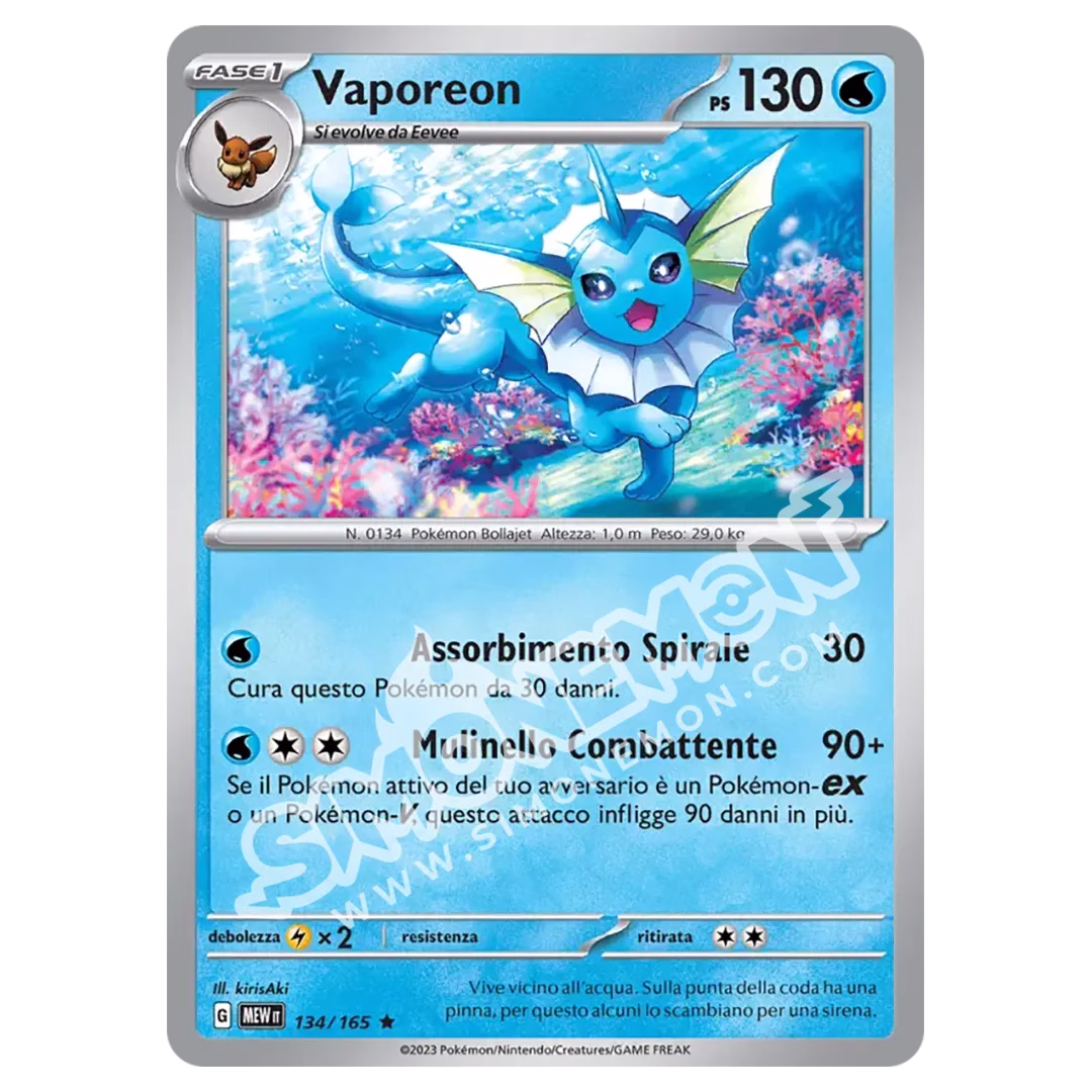 Vaporeon 134/165 151 Foil (IT)