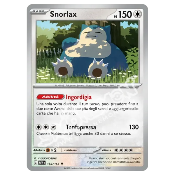 Snorlax 143/165 151  (IT)