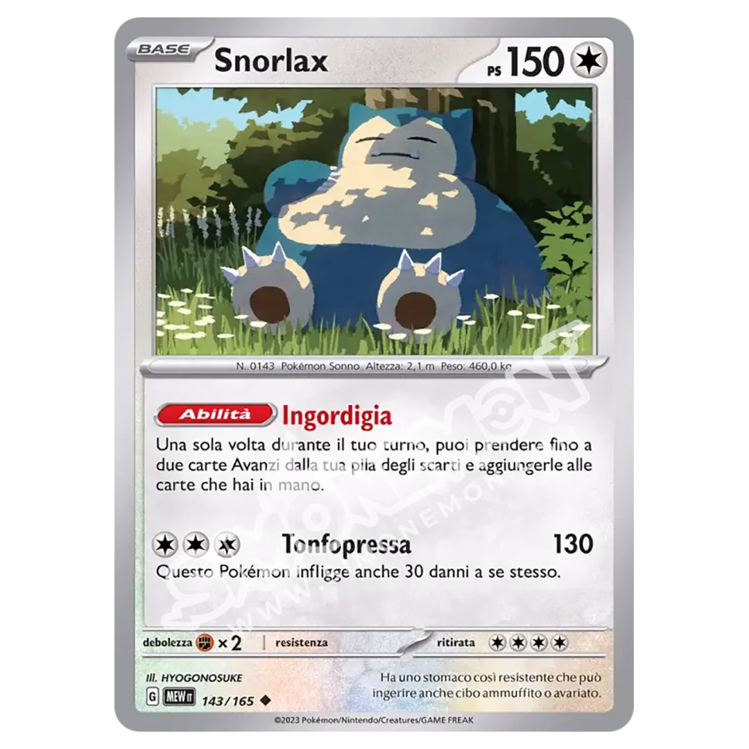 Snorlax 143/165 151 (IT)