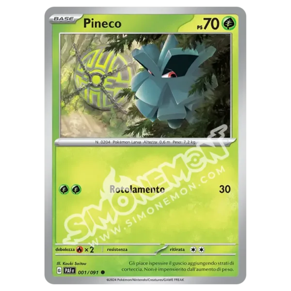 Pineco 001/91 Destino di Paldea Reverse (IT)