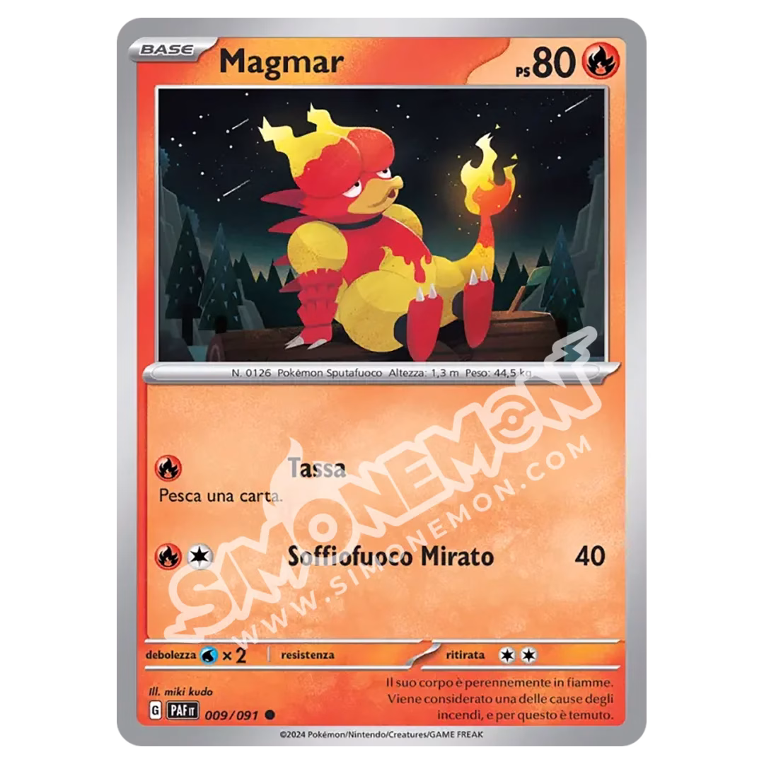 Magmar 009/91 Destino di Paldea Reverse (IT)