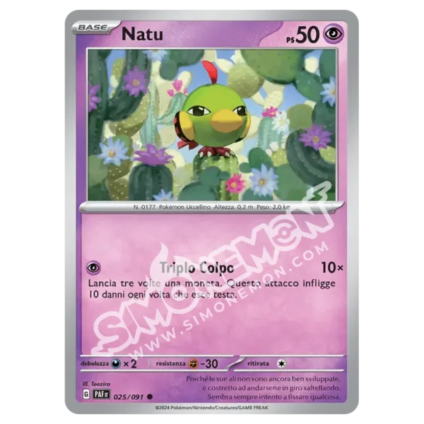 Natu 025/91 Destino di Paldea Reverse (IT)