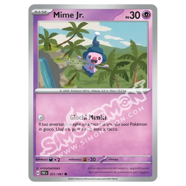Mime Jr. 031/91 Destino di Paldea Reverse (IT)