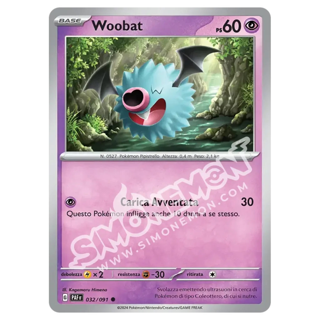 Woobat 032/91 Destino di Paldea Reverse (IT)
