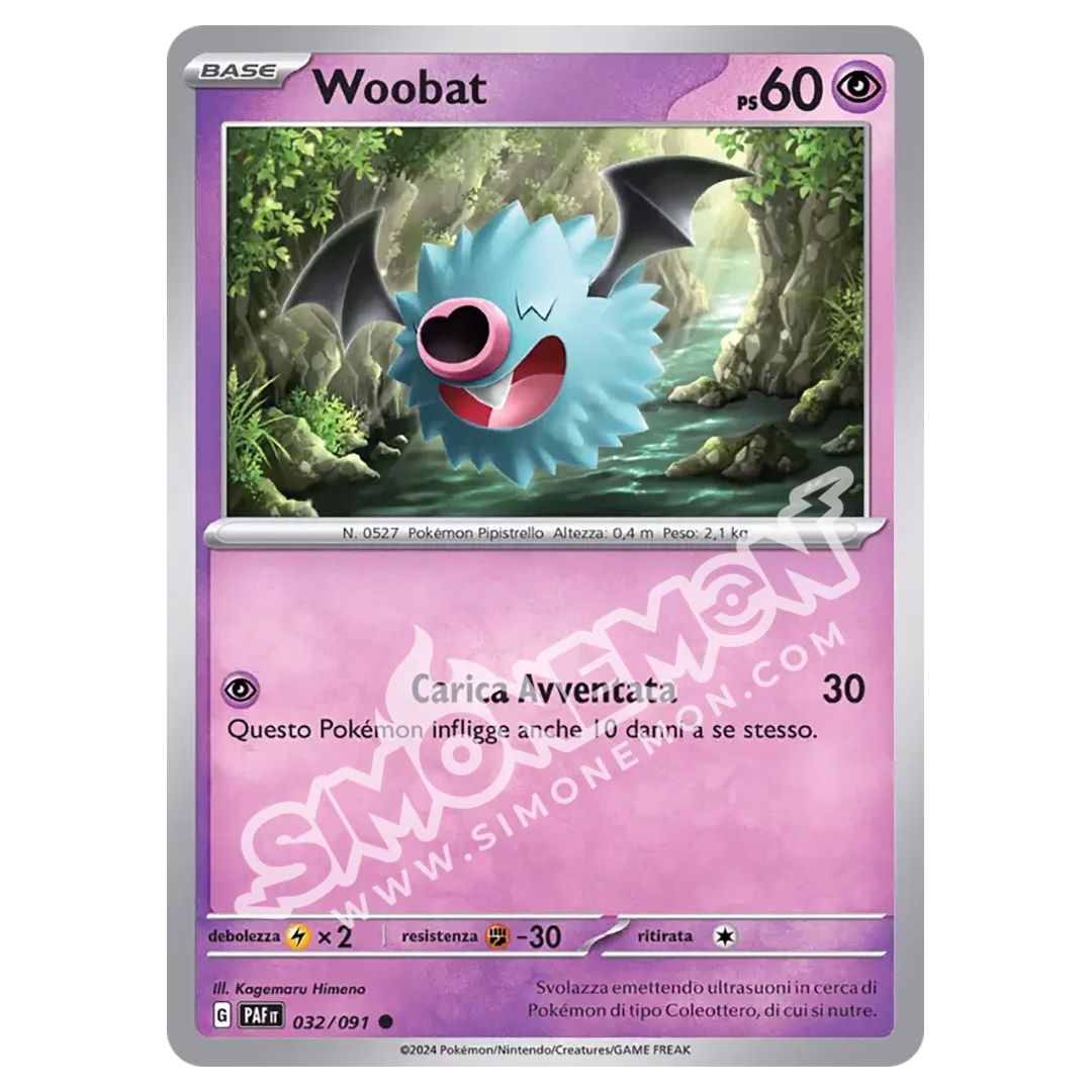 Woobat 032/91 Destino di Paldea Reverse (IT)