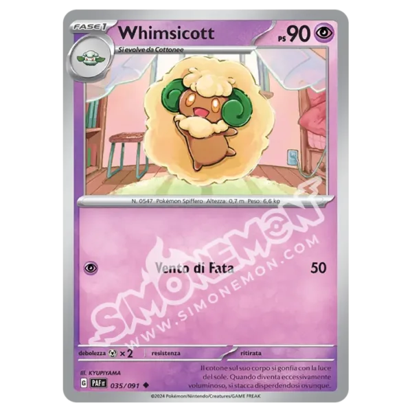Whimsicott 035/91 Destino di Paldea Reverse (IT)