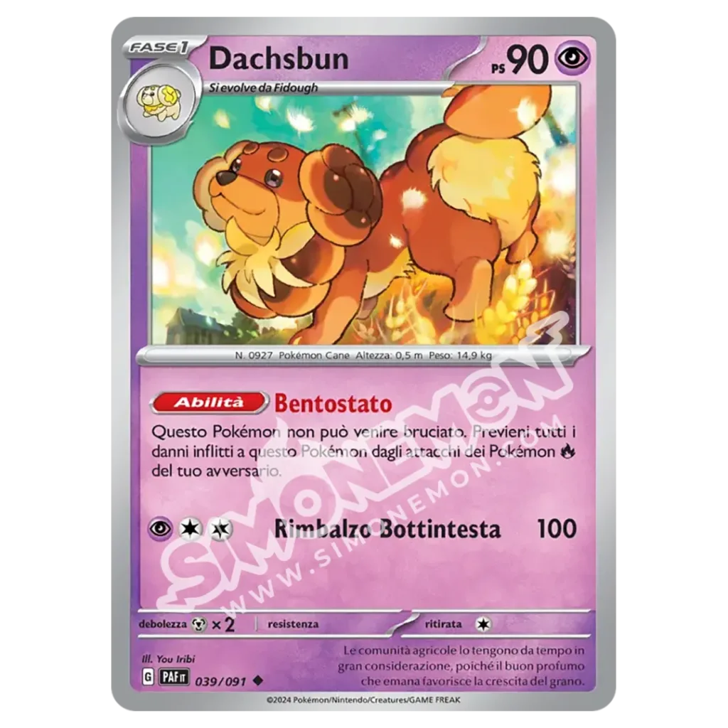 Dachsbun 039/91 Destino di Paldea Reverse (IT)