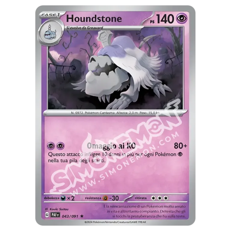 Houndstone 043/91 Destino di Paldea (IT)