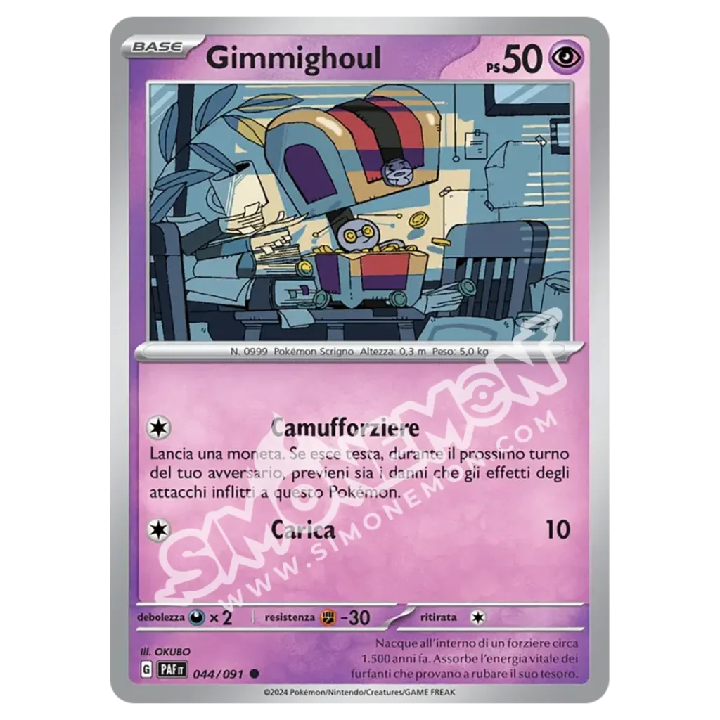 Gimmighoul 044/91 Destino di Paldea Reverse (IT)