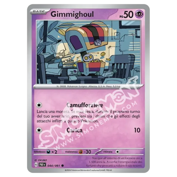 Gimmighoul 044/91 Destino di Paldea Reverse (IT)