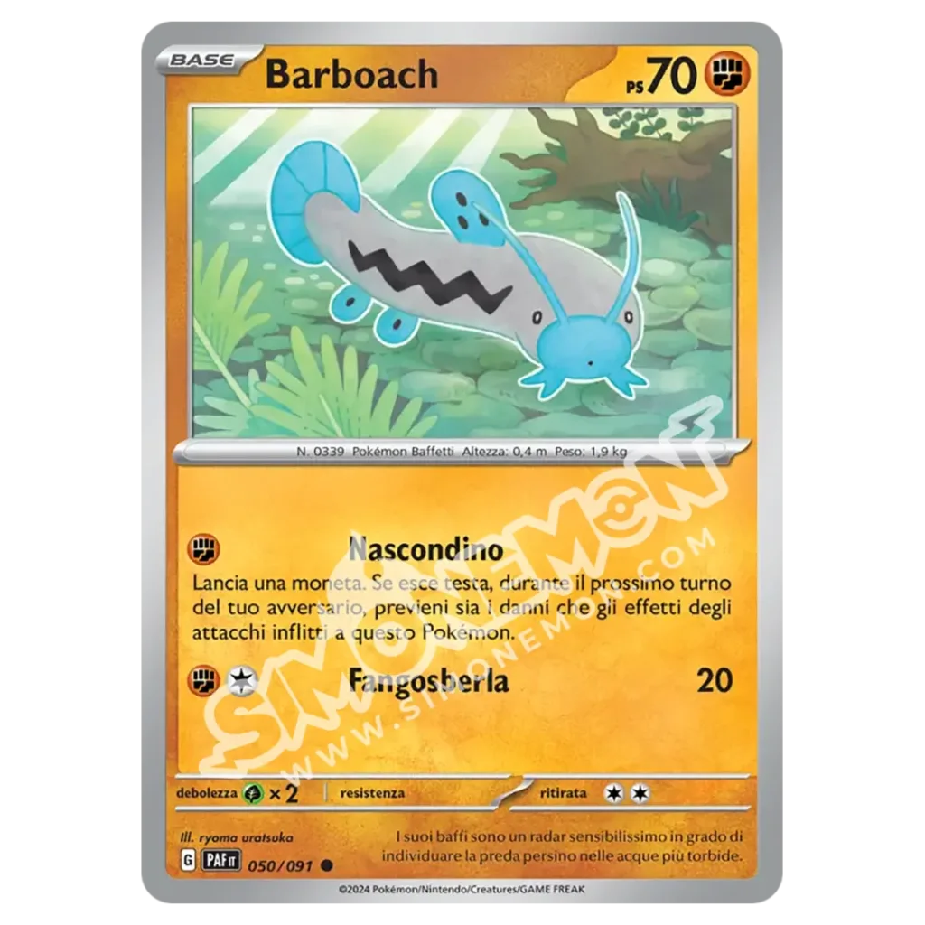 Barboach 050/91 Destino di Paldea Reverse (IT)