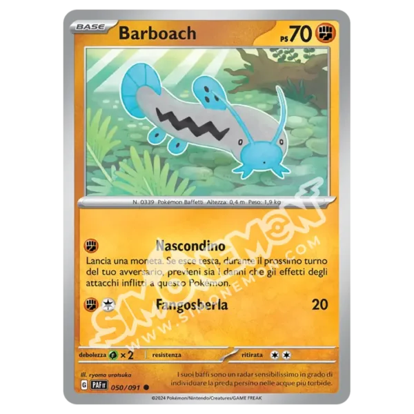 Barboach 050/91 Destino di Paldea Reverse (IT)