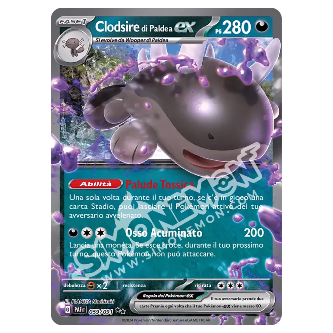 Clodsire di Paldea-ex 059/91 Destino di Paldea (IT)