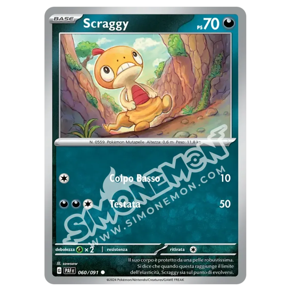 Scraggy 060/91 Destino di Paldea Reverse (IT)