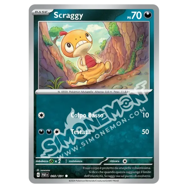 Scraggy 060/91 Destino di Paldea Reverse (IT)