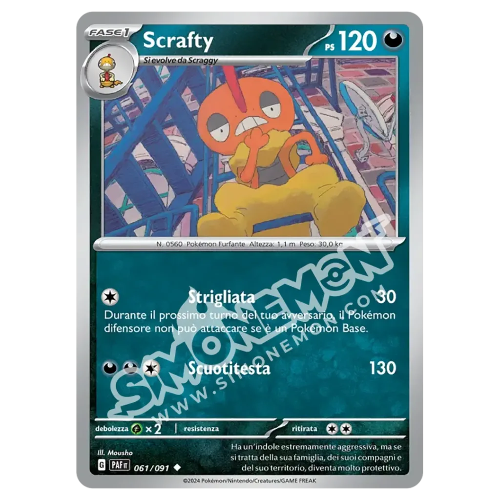 Scrafty 061/91 Destino di Paldea Reverse (IT)