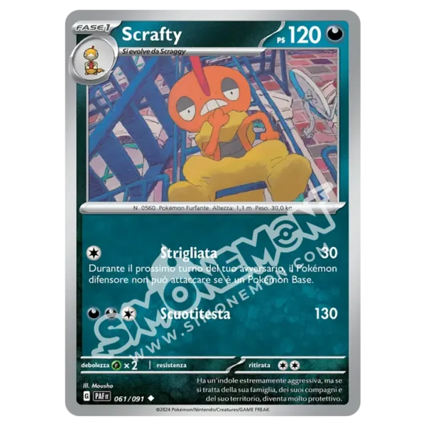 Scrafty 061/91 Destino di Paldea Reverse (IT)
