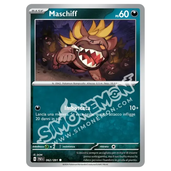 Maschiff 062/91 Destino di Paldea Reverse (IT)
