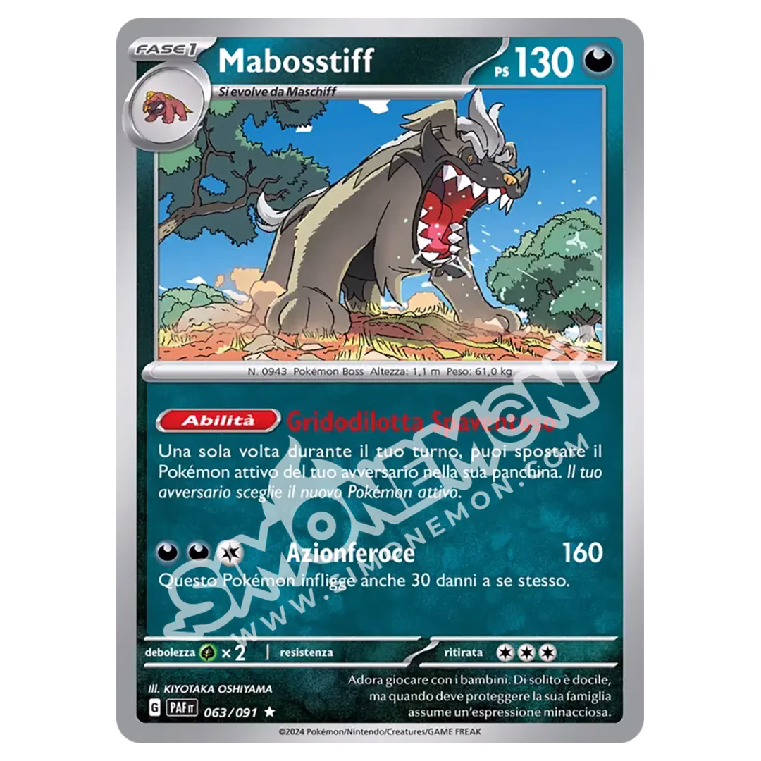 Mabosstiff 063/91 Destino di Paldea Foil (IT)