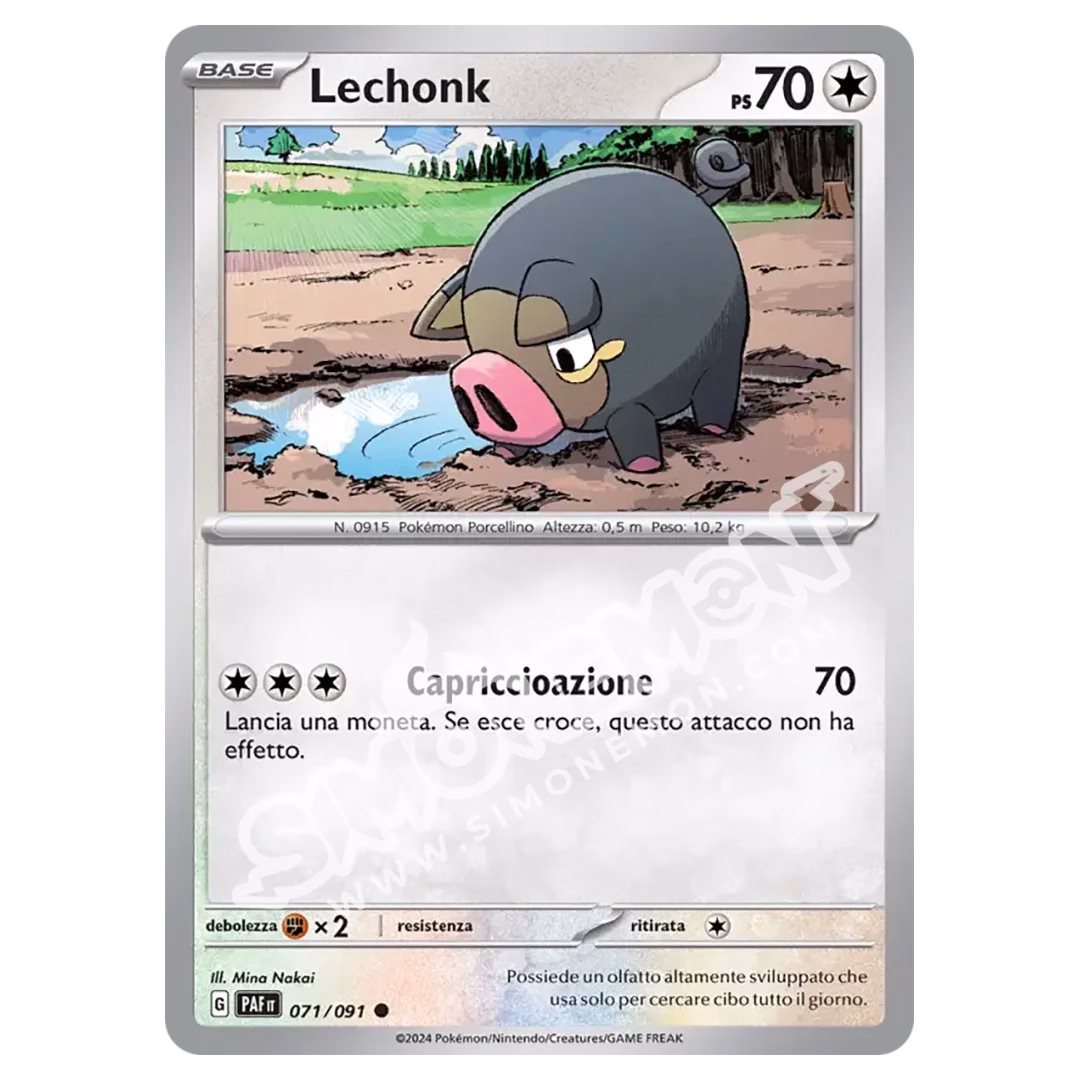 Lechonk 071/91 Destino di Paldea Reverse (IT)