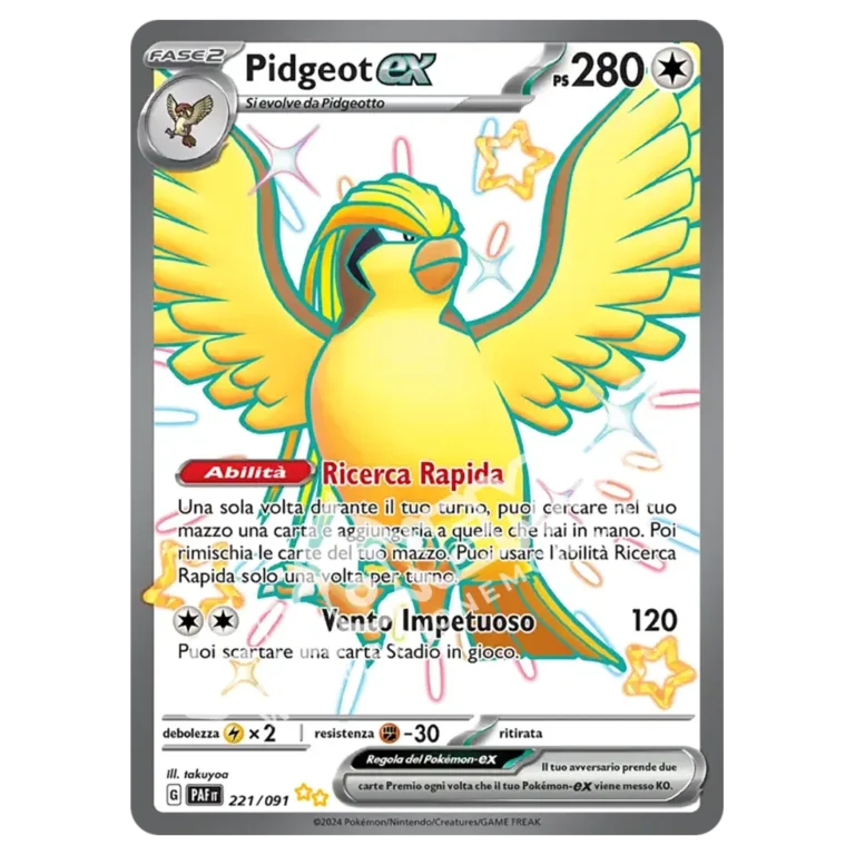 Pidgeot-ex 221/91 Destino di Paldea (IT)