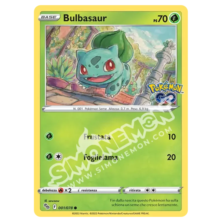 Bulbasaur 001/78 Pokémon GO (IT)