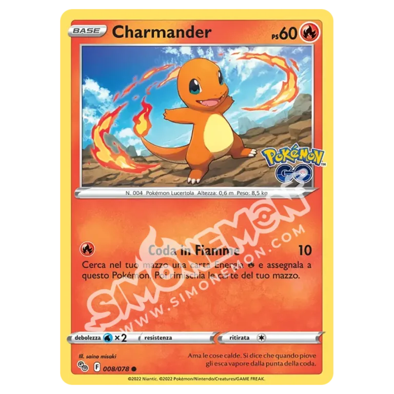 Charmander 008/78 Pokémon GO (IT)