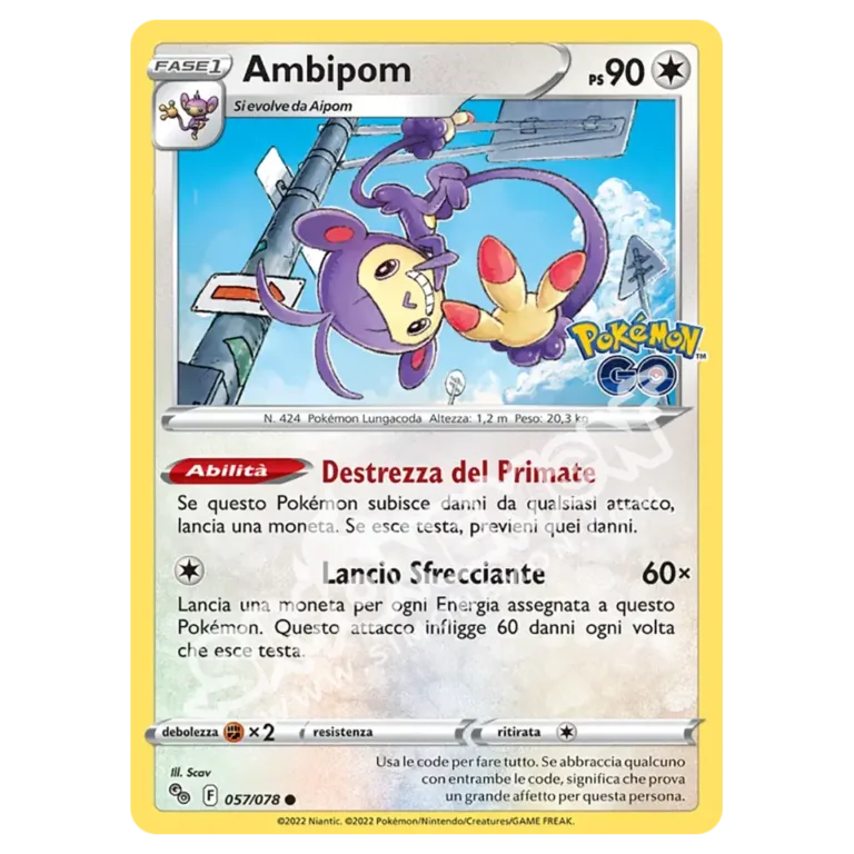Ambipom 057/78 Pokémon GO (IT)