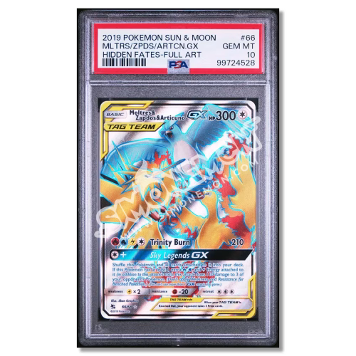 Moltres & Zapdos & Articuno GX 66/68 Destino Sfuggente PSA 10 (EN)