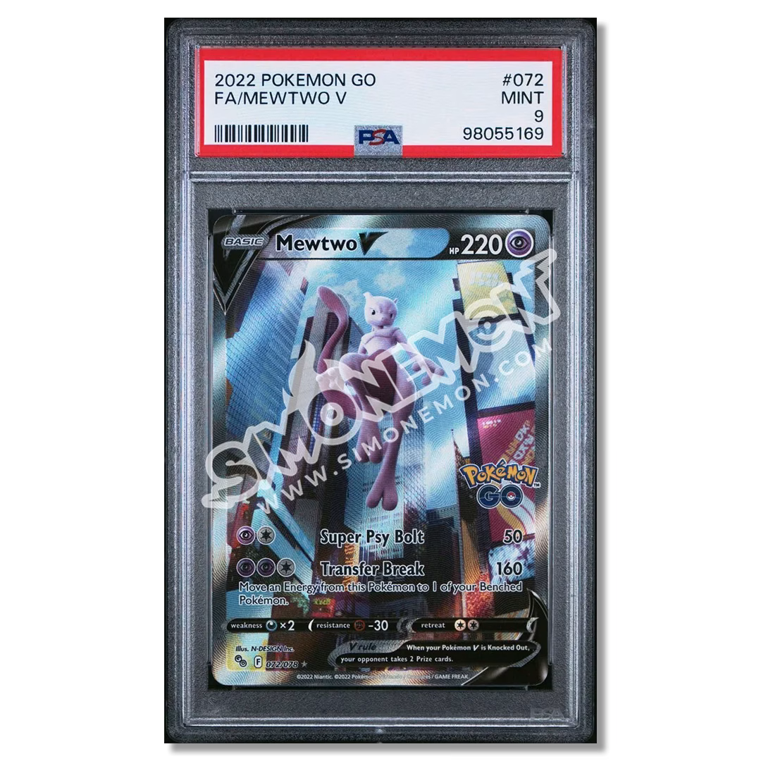 Mewtwo V 072/078 Pokémon GO PSA 9 (EN)