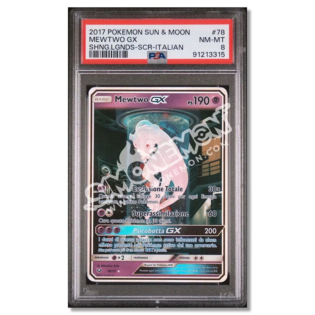 Mewtwo GX 78/73 Leggende Splendenti PSA 8 (IT)