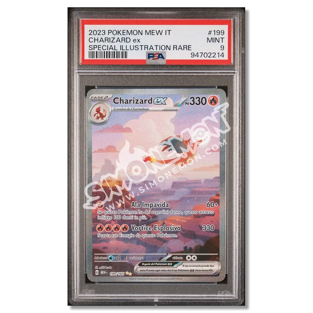 Charizard EX 199/165 151 PSA 9 (IT)