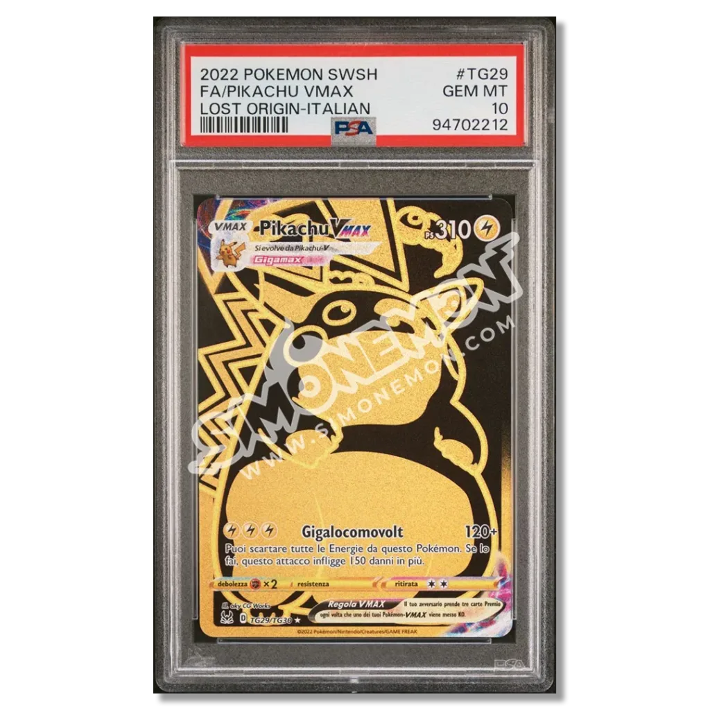 Pikachu VMAX TG29 Origine Perduta PSA 10 (IT)