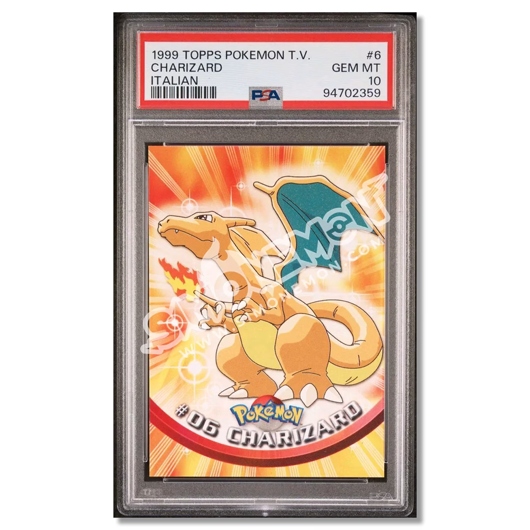 Charizard (Topps Pokémon TV) 6 Topps Pokémon TV PSA 10 (IT)
