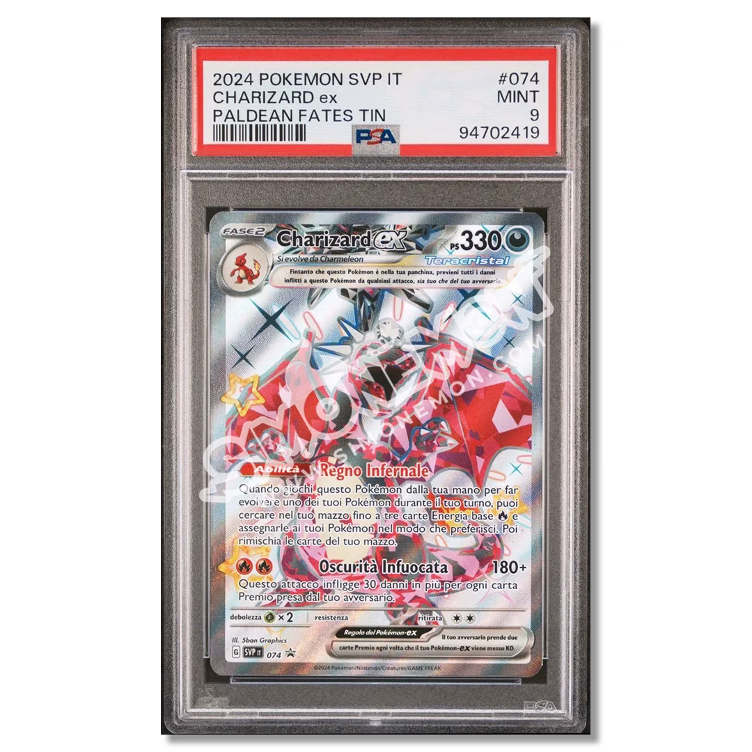 Charizard ex SVP 074 Destino di Paldea PSA 9 (IT)