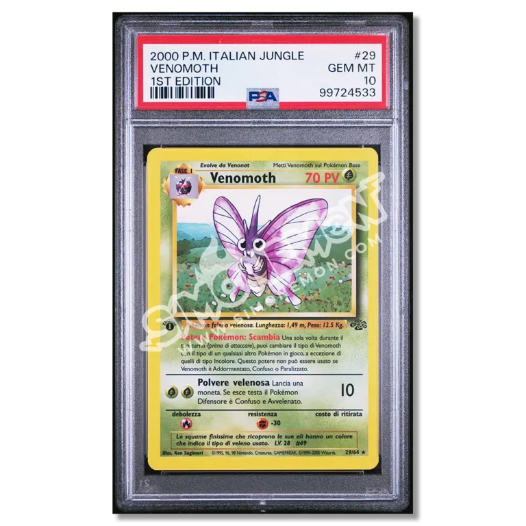 Venomoth 29/64 Jungle 1st Edition PSA 10 (IT)