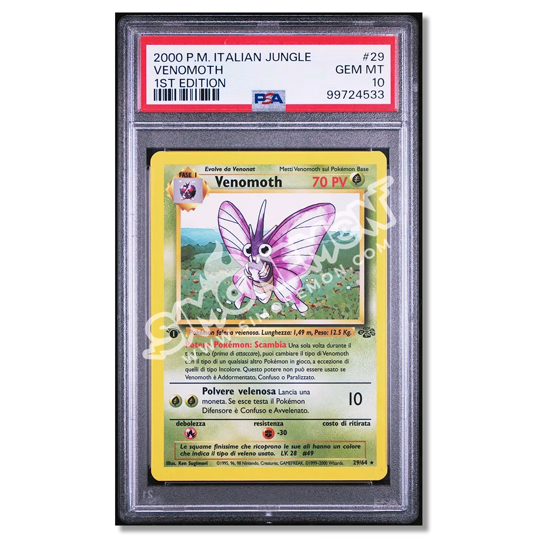 Venomoth 29/64 Jungle 1st Edition PSA 10 (IT)