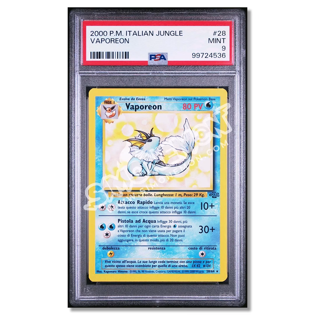 Vaporeon 28/64 Jungle PSA 9 (IT)