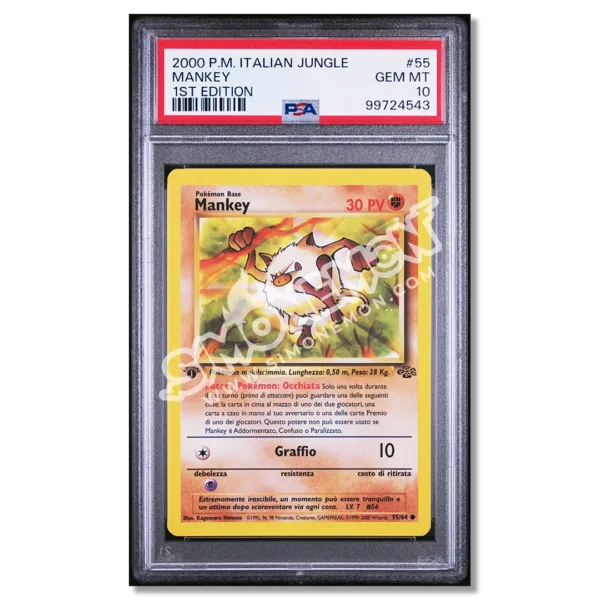 Mankey 55/64 Jungle 1st Edition PSA 10 (IT)