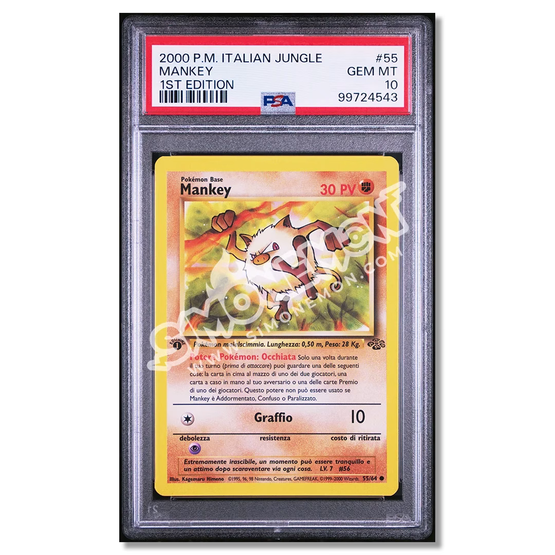 Mankey 55/64 Jungle 1st Edition PSA 10 (IT)