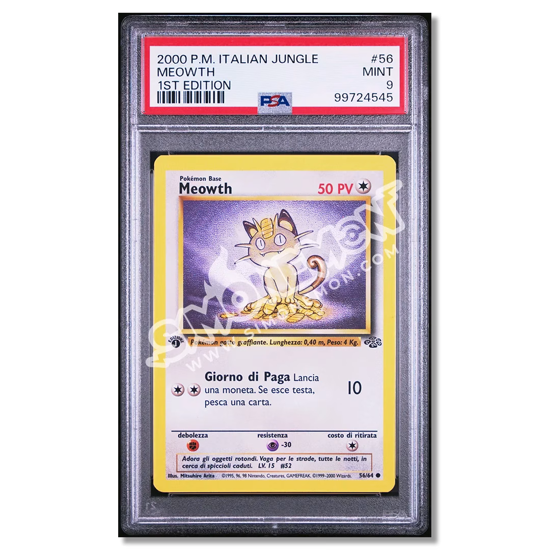 Meowth 56/64 Jungle 1st Edition PSA 9 (IT)
