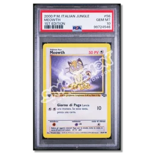 Meowth 56/64 Jungle 1st Edition PSA 10 (IT)