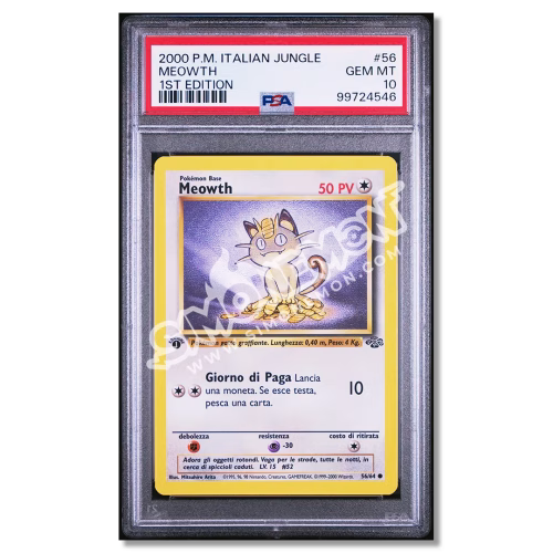 Meowth 56/64 Jungle 1st Edition PSA 10 (IT)